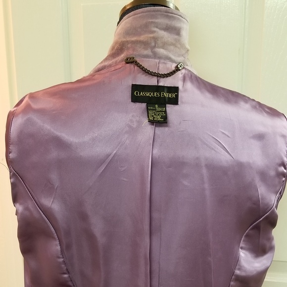 ✅#55C Pre-owned Classiques Entier mauve suede coat S - Picture 8 of 15